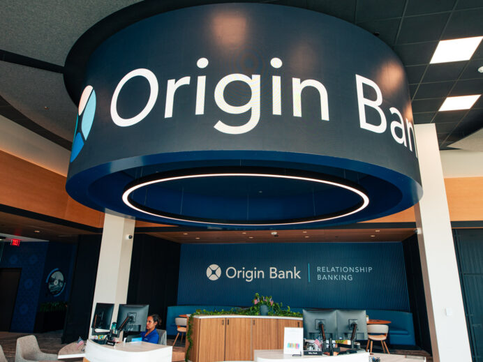 Origin Bank digital signage content